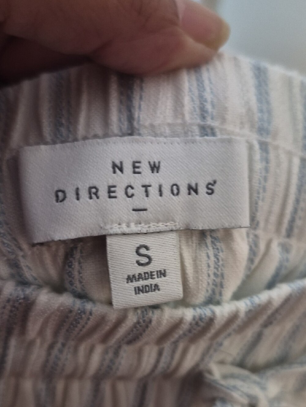 new directions White and Light Blue Striped Tiered Maxi Skirt Size S - Picture 2 of 10